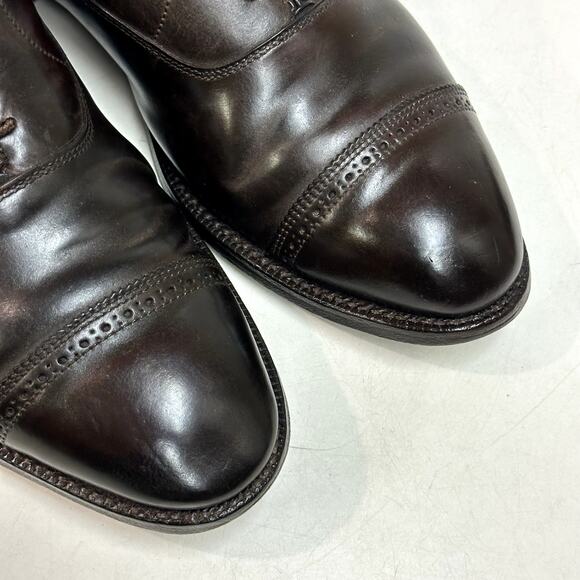 VERY GOOD Alden 9015 Dark Brown Color 8 Shell Cordovan Perforated Tip Bal 10.5 - Picture 8 of 14